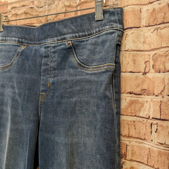 SPANX Distressed Ankle Skinny Jeans 20203R Medium Wash - Picture 5 of 16